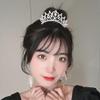 Jumwrit Silver Pearl Rhinestone Crown Hair Comb Glitter Princess Wedding Birthday Tiara Non-Slip Shiny Small Hair Comb Bridal Prom Party Headpiece Hair Accessories for Women Girls (Style 1) view 1
