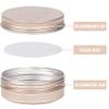 2 oz / 60ml Screw Top Aluminum Tin Jar with Screw Lid and Blank Labels - Pack of 23 (Champagne) view 4