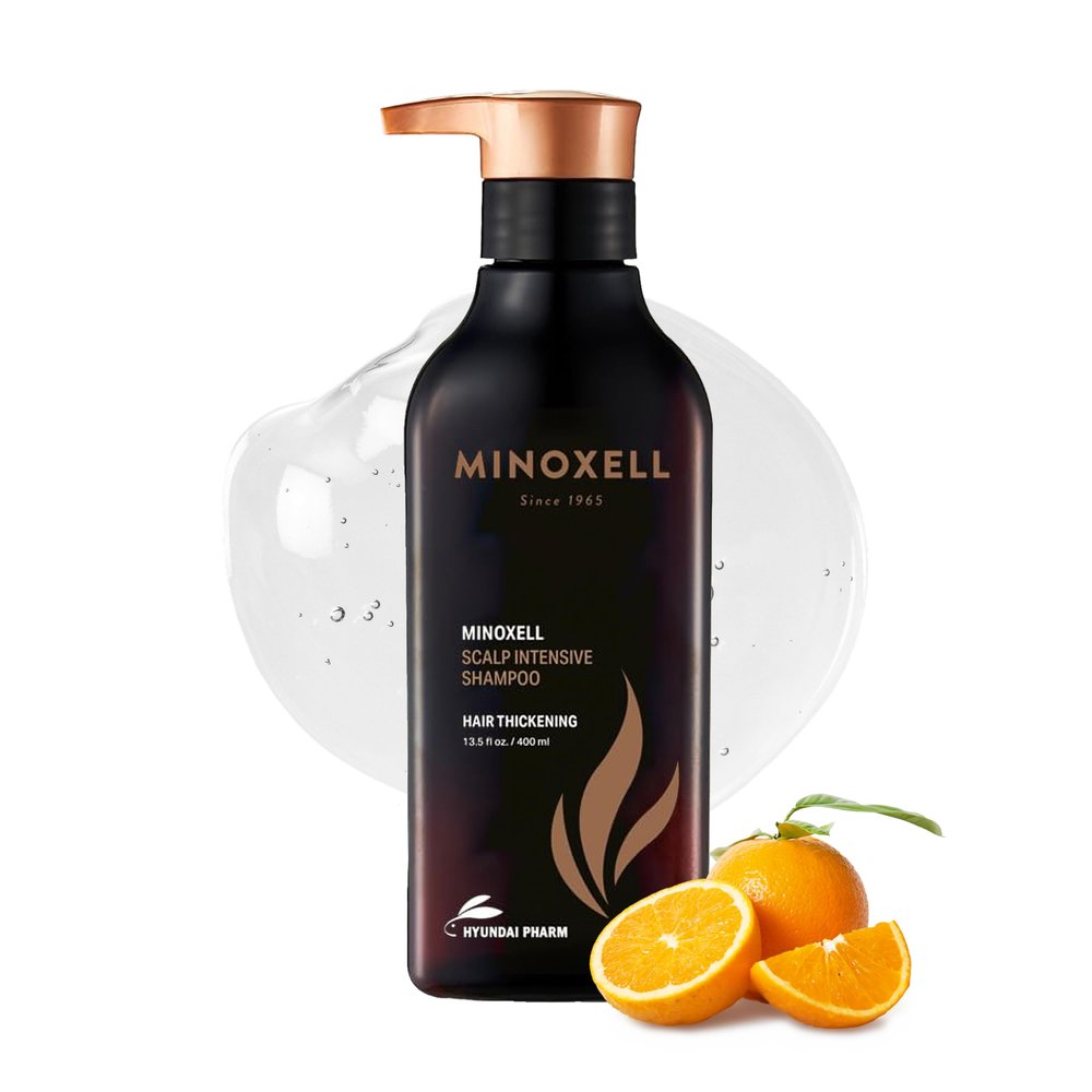 MINOXELL Scalp Intensive Shampoo with Biotin | Korean Shampoo for Hair Loss, Hair Regrowth, Thinning Hair, Volume Boost & Damage Repair (13.52 fl oz)