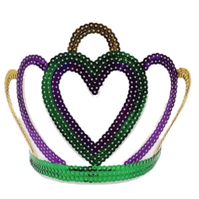 Shimmering Sequins Mardi Gras Headband for Costume Halloween Party Festive Mardi Gras for Dress Up Parties Mardi Gras Outfit for Women Party