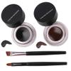 Dual Colour Waterproof Eyeliner 2 Bottles Pack,2 in 1 Eyeliner Eyebrow Cream Set,With 2pcs Brushes, Long-lasting, Smudge-proof (Black+Brown) view 1