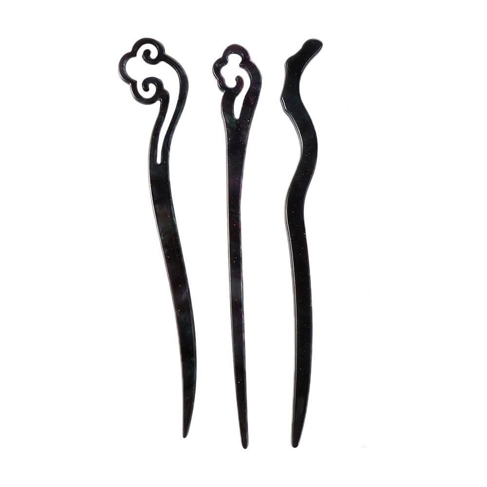 3 Pcs Exquisite Acetate Hair Sticks Simple Vintage Hair Sticks Handmade Chinese Style Hair Chopsticks Hairpins Hair Accessories for Women Girls