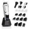 Beard Trimmer, 21 Piece Mens Grooming Kit for Beard & Mustache Trimming, Electric Shaver, Nose Hair Trimmer, Cordless Hair Clippers, Waterproof, Silver view 1