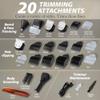 Beard Trimmer, 21 Piece Mens Grooming Kit for Beard & Mustache Trimming, Electric Shaver, Nose Hair Trimmer, Cordless Hair Clippers, Waterproof, Silver view 3