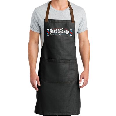 TEEAMORE Barber Apron Hairdressers Men Hair Stylist Salon Aprons Two Big Pockets Grooming Barbershop DarkMidnight D4_8