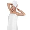 10Pack Disposable Spa Wrap Non-Woven Bath Wrap Disposable Bath Skirt Body Wrap Non Woven Bathrobe with Adjustable Closure view 2