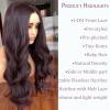 13x4 Lace Front Wig Dark Burgundy Body Wave 28 Inch Pre Plucked with Baby Hair Deep 99J Lace Frontal Wigs Melted Lace Hairline Dark Wine Maroon Tiny Knots Long Wavy Synthetic Lace Wig view 2
