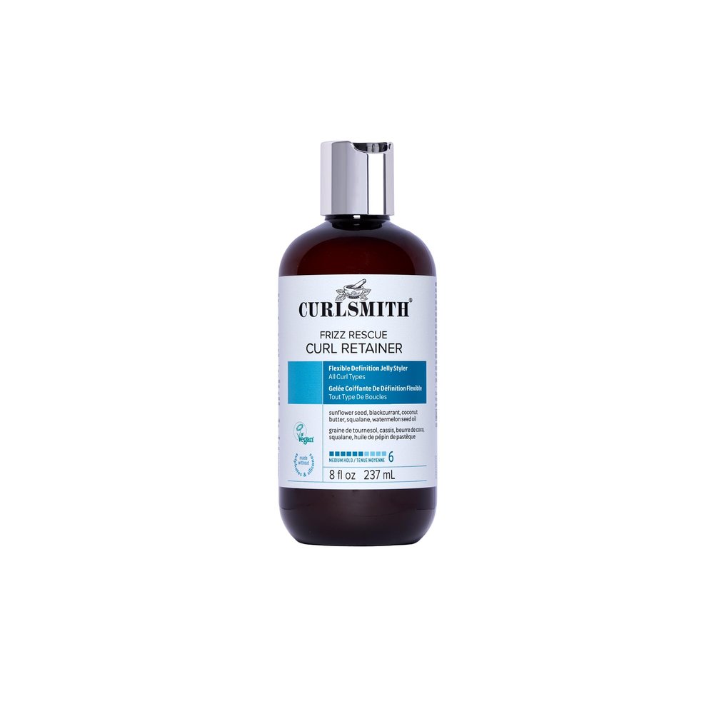 CURLSMITH Frizz Rescue Curl Retainer - Medium Hold Gel For Curls, Frizz Control, Jelly Styler, For All Curl Types, Best for Frizzy Hair, Vegan & Cruelty Free (8 oz)