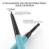 TurritopsisD Define & Fill Brow Pencil 2-Pack Brown Eyebrow Pencil Pro Waterproof Long-Lasting Precision Tip Skinny Pen Built-in Soft Spoolie view 2