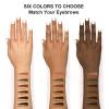 TurritopsisD Define & Fill Brow Pencil 2-Pack Brown Eyebrow Pencil Pro Waterproof Long-Lasting Precision Tip Skinny Pen Built-in Soft Spoolie view 3