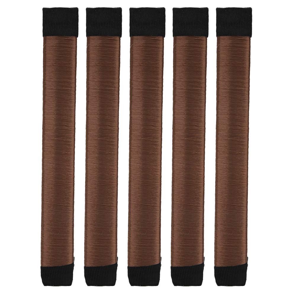 5PCS Wig He d B nds, H Styling Donut M ker, Brown French Trendy, 21cm, 8.27In, Former H Styling Tool, WomenS H styling essories