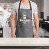 TEEAMORE Custom Barber Apron Hairdressers Men Hair Stylist Salon Two Big Pockets Grooming Aprons Barbershop AshGrey D7 view 3