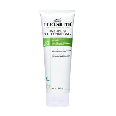 CURLSMITH Frizz Control Duo Conditioner - Moisturizing Anti-Frizz Condtioner and Nourishing Leave-In for Frizz Control, For All Curl Types, Vegan & Cruelty Free (8 oz)