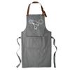 TEEAMORE Custom Barber Apron Hairdressers Men Hair Stylist Salon Two Big Pockets Grooming Aprons Barbershop AshGrey D8_4 view 2