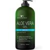 Being Naturals Aloe vera Gel - from 100% Pure Organic Aloe Infused with EGF, Stem Cell, Rosemary Oil - Natural Raw Moisturizer for Face, Body, Hair. Perfect for Sunburn, Acne, Razor Bumps 16.9 fl oz view 1