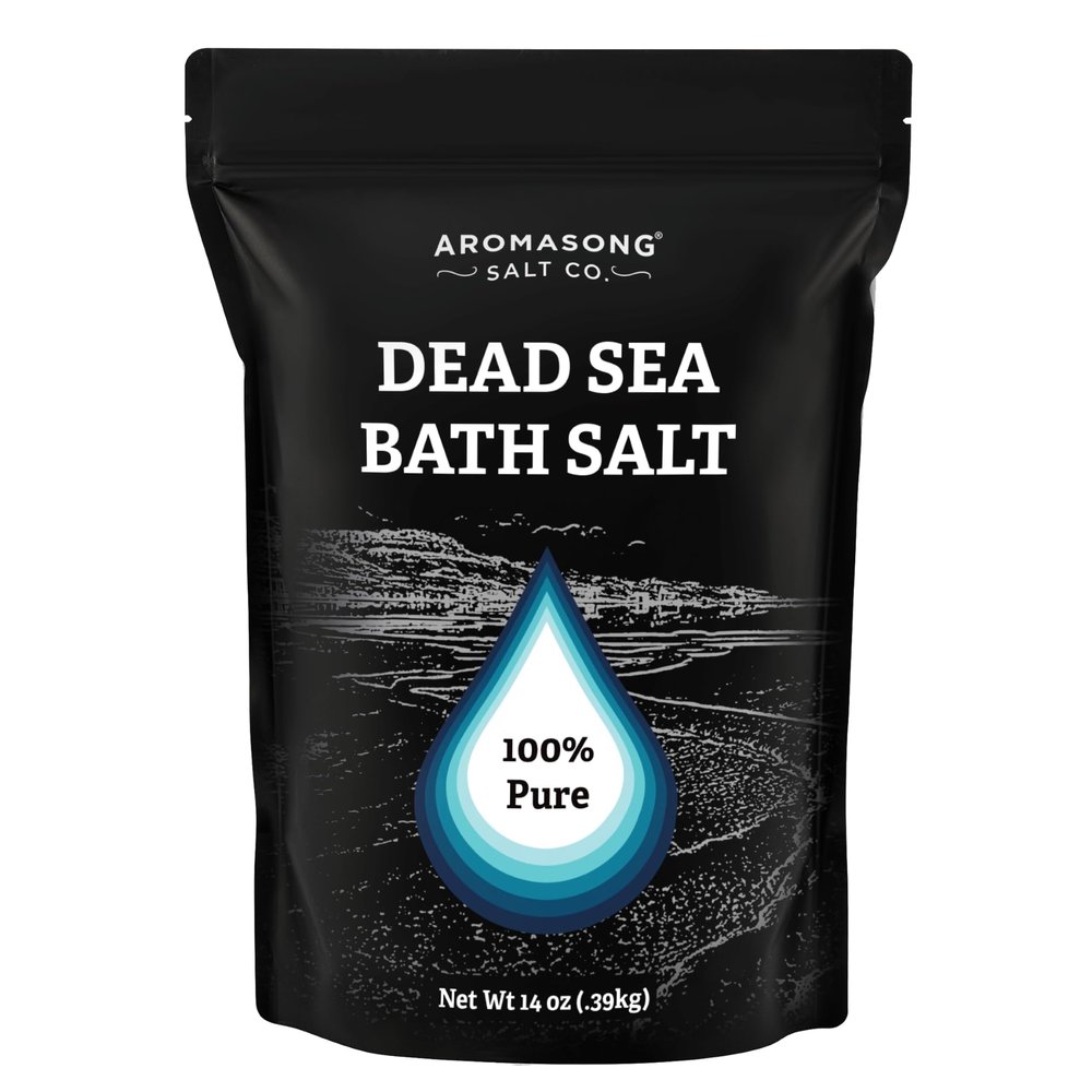 Aromasong Dead Sea Salt Bath Soak 14 OZ Pack  100% Natural Dead Sea Salts for Soaking, Relaxation, and Detoxification of Skin, Dead Sea Salts for Bath to Rejuvenate and Refresh- Resealable Pack