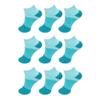 BambooMN Women's Small Medium Super Aloe Infused Fuzzy Cozy Nylon Ankle Home Bed Socks, Aquamarine 9 Pairs view 1
