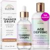 GLEOW Face Tanning Drops to Add to Moisturizer, Face Self Tanner with Revitalizing Cream, Bronzing Drops with Hydrating Cream 1oz+3.4oz view 1