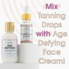 GLEOW Face Tanning Drops to Add to Moisturizer, Face Self Tanner with Revitalizing Cream, Bronzing Drops with Hydrating Cream 1oz+3.4oz view 3
