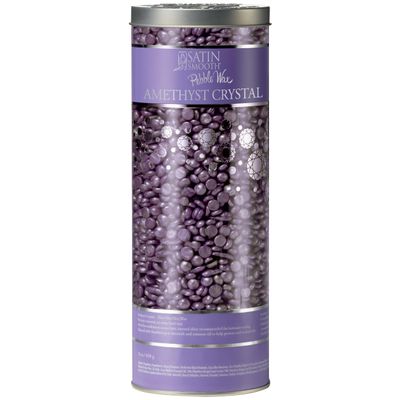 Satin Smooth Amethyst Crystal Flex Hard Wax Beads  Thin-Film Pebble Hard Wax for Sensitive Skin & Fine to Medium Hair, 23 oz
