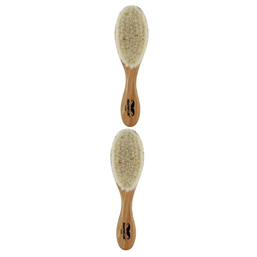 FOMIYES 2pcs Dense Wool Brush for Beard and Hair Cleaning Curved Handle Grooming Tool for Household and Barber Shop Use Natural Design for Comfort and Efficiency