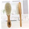FOMIYES 2pcs Dense Wool Brush for Beard and Hair Cleaning Curved Handle Grooming Tool for Household and Barber Shop Use Natural Design for Comfort and Efficiency view 2