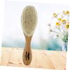 FOMIYES 2pcs Dense Wool Brush for Beard and Hair Cleaning Curved Handle Grooming Tool for Household and Barber Shop Use Natural Design for Comfort and Efficiency view 4