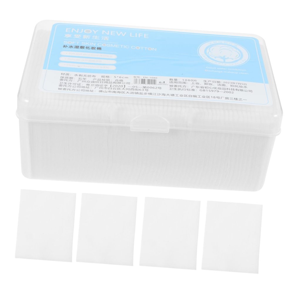 FOMIYES 1080pcs Non-Woven Makeup Removing Pads Facial Rounds for Toner Nail Polish and Cosmetic Use Lightweight and Beauty Tool Random Style