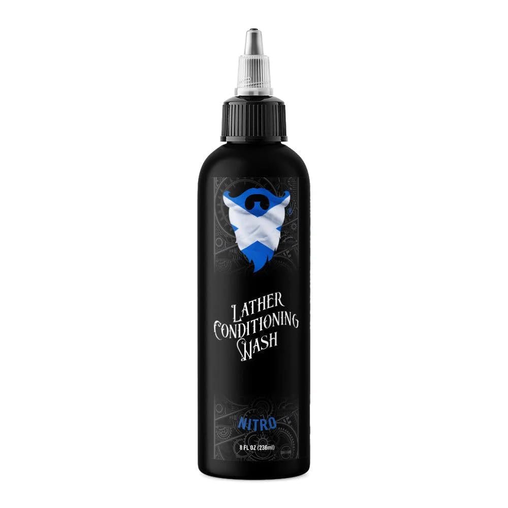 Beard Octane: Nitro Beard Wash - 8 oz Shampoo Cleans & Moisturizes with Shea Butter & Jojoba for Healthy, Softer Beards - Made in USA