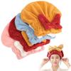 AMALLI Cute Big Bow Super Absorbent Hair Towel Wrap for Wet Hair, Microfiber Hair Drying Caps Wrap with Bow-Knot, Thick Absorbent SPA Wrap Bow Hat for Curly Long Wet Hair for Women (4-Pack, All Four) view 1