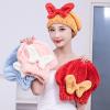 AMALLI Cute Big Bow Super Absorbent Hair Towel Wrap for Wet Hair, Microfiber Hair Drying Caps Wrap with Bow-Knot, Thick Absorbent SPA Wrap Bow Hat for Curly Long Wet Hair for Women (4-Pack, All Four) view 3