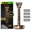 Gillette Labs Heated Razor Gold Edition - 1 Handle, 5 Blade Refills, 1 Charging Dock, Holiday Gifts for Men view 1