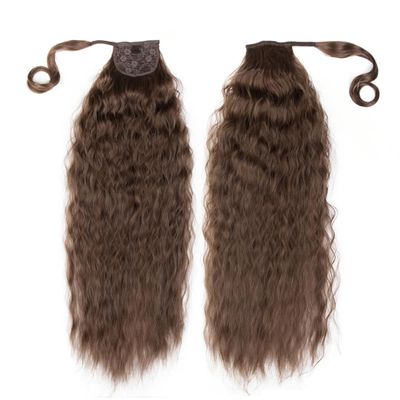 30 Inch Long Curly Ponytailtail Wrap Around Ponytailtail Clip In Hair Extensions Natural Hairpiece Headwear Synthetic Hair