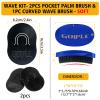 Wave Pomade for Men Strong Hold Easy Wash 360 Wave Training Hair Cream, Waves Grease for Men Promotes Layered Waves, Moisture, Silky Shine, Wave Pomade Wave Brushe Silky Durag Wave Cap Set (Blue) view 4