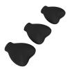 3 Pcs Makeup Brush Set, Gel Heart Makeup Brush Portable Protective Cap for Women Girls (Black) view 2