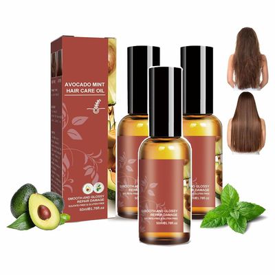 Avocado Peppermint Hair Growth Oil, Hair Food Oil,Natural Care Hair Oil, Deep Nourishing Repair Hair,for Dry Damaged Hair and Growth 50ml (3PCS)