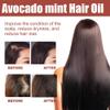 Avocado Peppermint Hair Growth Oil, Hair Food Oil,Natural Care Hair Oil, Deep Nourishing Repair Hair,for Dry Damaged Hair and Growth 50ml (3PCS) view 3