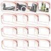 16 Pieces Clear Makeup Bags Bulk, TSA Approved Toiletry Bag for Travel, PVC Waterproof Travel Pouches Clear Pouch with Zipper for Men and Women Carry-on Travel Essentials Cosmetic Bags (Peach Pink-M) view 1