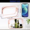 16 Pieces Clear Makeup Bags Bulk, TSA Approved Toiletry Bag for Travel, PVC Waterproof Travel Pouches Clear Pouch with Zipper for Men and Women Carry-on Travel Essentials Cosmetic Bags (Peach Pink-M) view 2