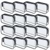 16 Pieces Clear Makeup Bags Bulk, TSA Approved Toiletry Bag for Travel, PVC Waterproof Travel Pouches Clear Pouch with Zipper for Men and Women Carry-on Travel Essentials Cosmetic Bags (Black-M) view 1