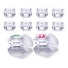 10Pcs 5 Gram Clear Plastic Cosmetic Sample Empty Containers Rhombic Shape Jars for Cream, Eye Shadow, Make Up Powder, Lotion, Lip Gloss, Lip Balm and More view 1
