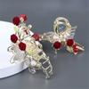 Retro Rose Pearl Grab Clip Tassel Ponytailtail Clip Clip diamond Ladies Hair Accessories Clip view 4