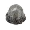 SINGA HAIR Toupee for Men Hair Replacement System for Men Hairpiece Injected PU Poly Skin Mens Toupee Wigs Human Hair Piece Unit for Men (8X10-#1B60 Natural Black+60% Gray) view 4