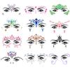 12 Sets Face Jewels Mermaid Rhinestones Stick on Temporary Tattoos Body Jewel Crystal Stickers Face Gems for Rave Festival Race Carnival Party view 1
