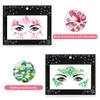 12 Sets Face Jewels Mermaid Rhinestones Stick on Temporary Tattoos Body Jewel Crystal Stickers Face Gems for Rave Festival Race Carnival Party view 3
