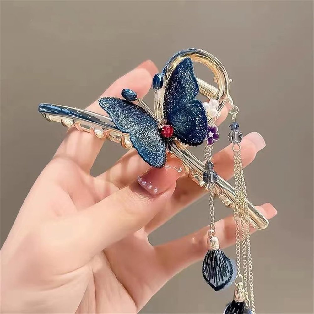 Korean Hair Clips For Women Clip Korean Crystal Diamond Tassel Hair Claw Clip Hair Accessories