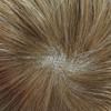 Toupee For Men Soft French Lace Hairpiece Durable Clear Poly Around Hair System Replacement Mens Toupee Human Hair Prosthesis For Men 8"X10"#1740 Dark Ash Blonde with 40%gray hair-100%density view 4