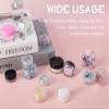 100 Count 5 Gram Sample Containers, Clear Lip Balm Containers with Lids, Small Plastic Sample Jars with 8 Mini Spoons, 100pcs Labels (Pink Lid) view 4