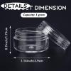 100 Count 5 Gram Sample Containers, Clear Lip Balm Containers with Lids, Small Plastic Sample Jars with 8 Mini Spoons, 100pcs Labels (Clear Lid) view 2