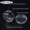 100 Count 5 Gram Sample Containers, Clear Lip Balm Containers with Lids, Small Plastic Sample Jars with 8 Mini Spoons, 100pcs Labels (Clear Lid) view 3